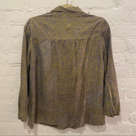 Vintage 100% Silk Batik blouse Size M Doen Boho - Picture 3 of 6